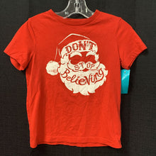 Load image into Gallery viewer, &quot;don&#39;t stop believing&quot; christmas santa tshirt
