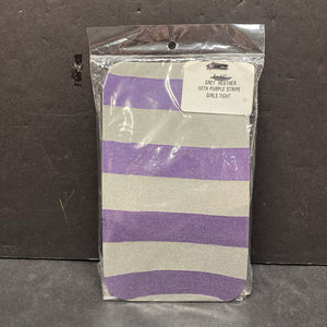 Girls Striped Opaque Tights (NEW)
