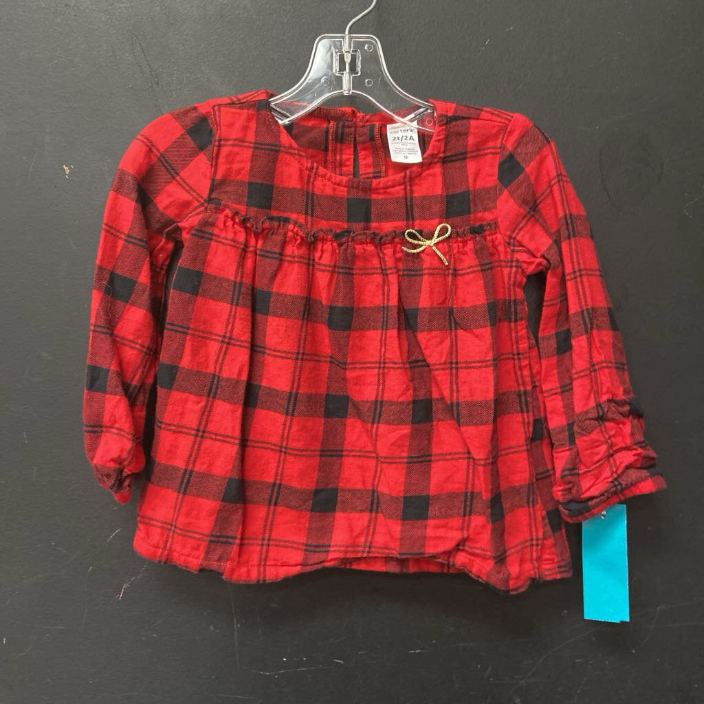 Plaid Bow Top