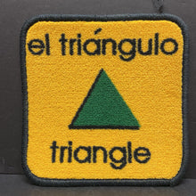 Load image into Gallery viewer, English/Spanish "el Triangulo"/"Triangle" Carpet Square
