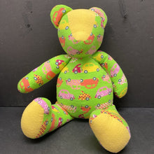 Load image into Gallery viewer, Car Print Fabric Teddy Bear
