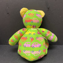 Load image into Gallery viewer, Car Print Fabric Teddy Bear
