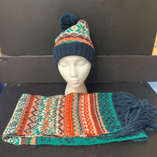 Load image into Gallery viewer, Girls Knit Hat &amp; Scarf
