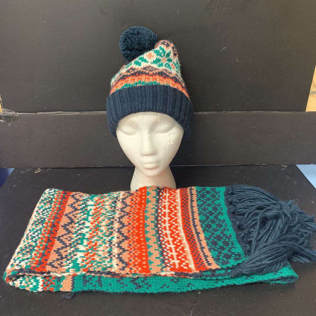 Girls Knit Hat & Scarf
