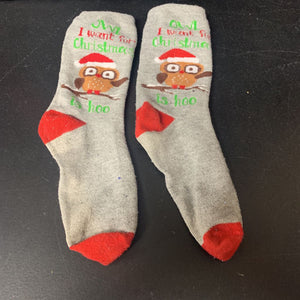 Girls Owl Christmas Socks