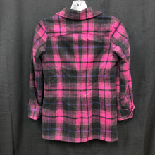Load image into Gallery viewer, girl winter plaid pea coat jacket

