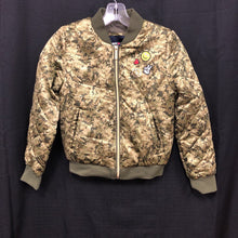 Load image into Gallery viewer, girl winter flower zip jacket
