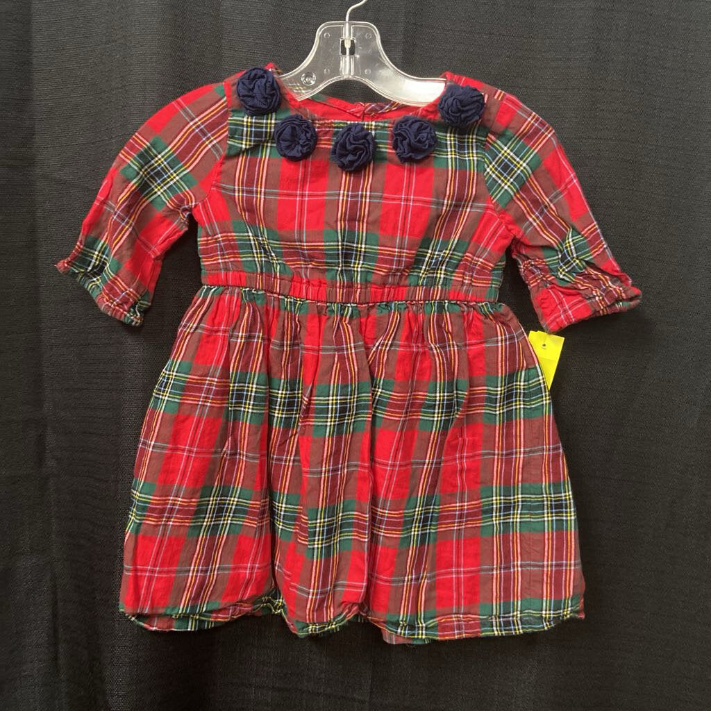 Plaid Flower Tunic