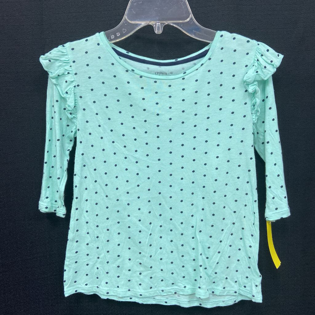 Polka Dot Ruffle T-Shirt Top