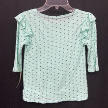 Load image into Gallery viewer, Polka Dot Ruffle T-Shirt Top
