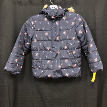 Load image into Gallery viewer, Girls Flower Winter Coat
