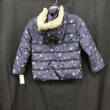 Load image into Gallery viewer, Girls Flower Winter Coat
