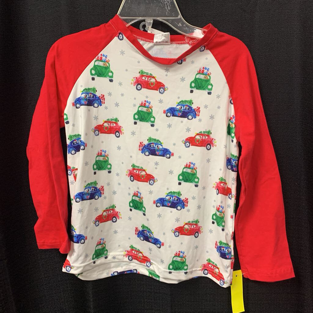 Christmas T-Shirt Top (NEW) (Pinstripes and Polkadots)