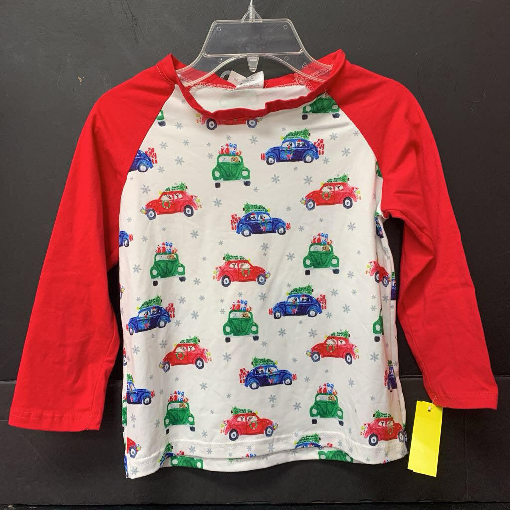 Christmas T-Shirt Top (NEW) (Pinstripes and Polkadots)