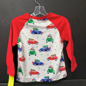 Christmas T-Shirt Top (NEW) (Pinstripes and Polkadots)