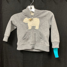 Load image into Gallery viewer, Hooded Zip Bear Sweatshirt
