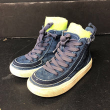 Load image into Gallery viewer, Girls zippered jean high top sneakers (Billy)
