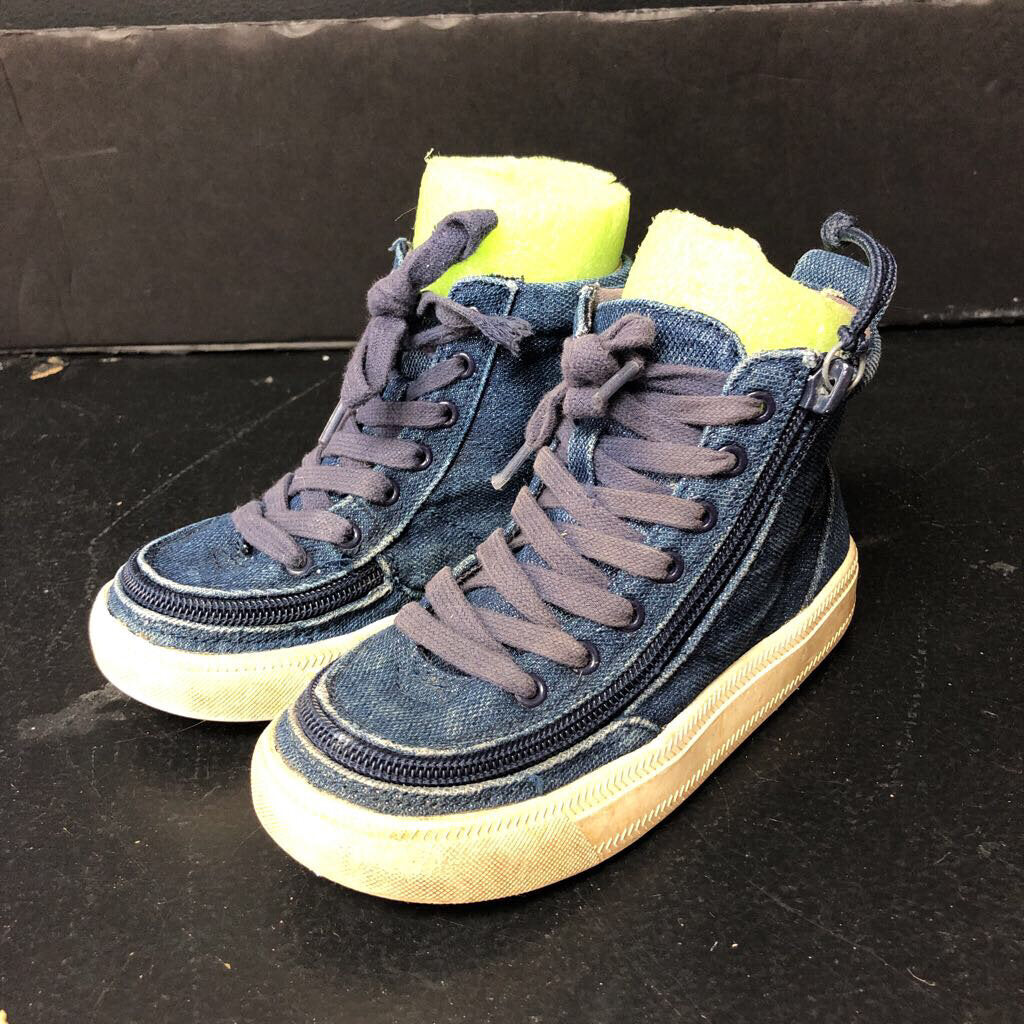 Girls zippered jean high top sneakers (Billy)