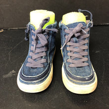 Load image into Gallery viewer, Girls zippered jean high top sneakers (Billy)

