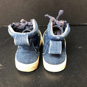 Girls zippered jean high top sneakers (Billy)