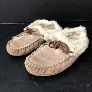 boys fur lined moccasin slippers