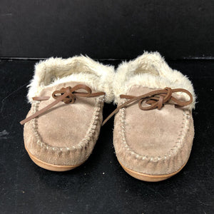 boys fur lined moccasin slippers