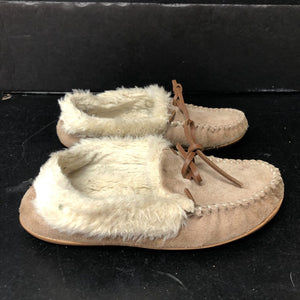 boys fur lined moccasin slippers