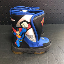 Load image into Gallery viewer, Boys Light Up Superman Snow Boots
