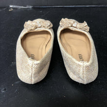 Load image into Gallery viewer, Girls Sparkly Bow Flats

