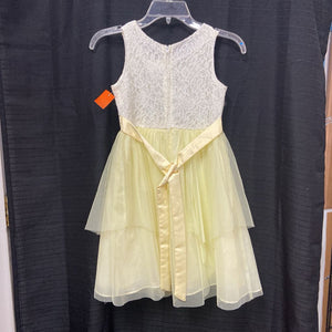sleeveless lace top formal dress with jeweled beads