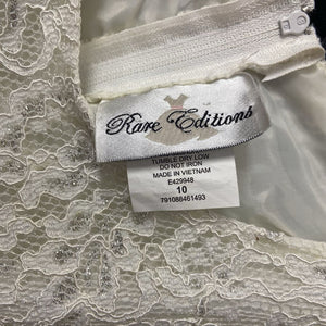 sleeveless lace top formal dress with jeweled beads