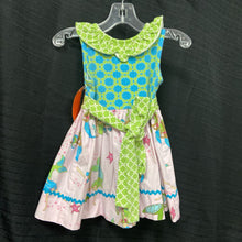 Load image into Gallery viewer, sleeveless ruffle collared mermaid &amp; turtle dress
