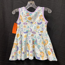 Load image into Gallery viewer, sleeveless casual dress w/ mermaids &amp; jellyfish
