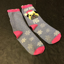 Load image into Gallery viewer, Girls Pug Christmas Socks
