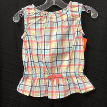 Load image into Gallery viewer, plaid ruffle bottom top
