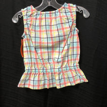 Load image into Gallery viewer, plaid ruffle bottom top
