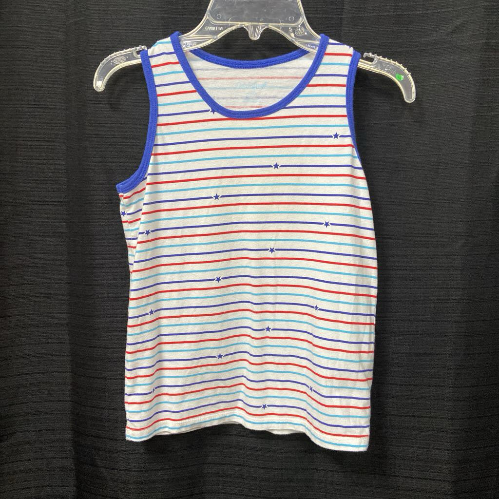 sleeveless USA colors top