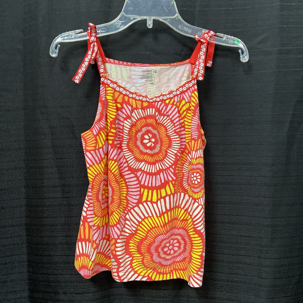 large flower pattern strap top