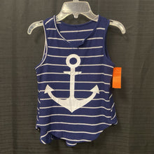 Load image into Gallery viewer, striped nautical anchor top
