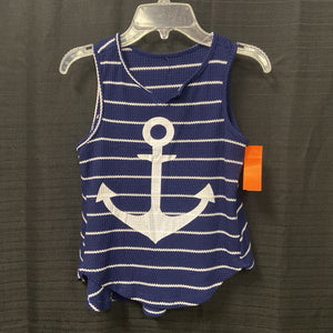 striped nautical anchor top