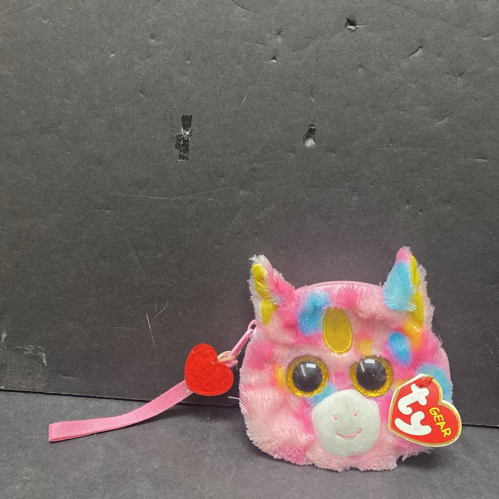 Fantasia Unicorn Beanie Boo Coin Purse Bag