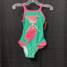 Load image into Gallery viewer, ruffle fins mermaid swim suit
