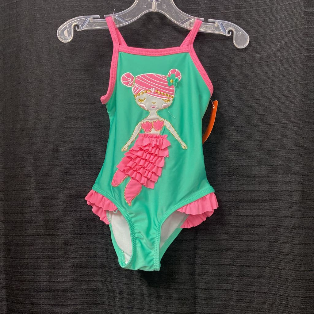 ruffle fins mermaid swim suit