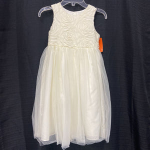 rosette top tulle skirt formal dress