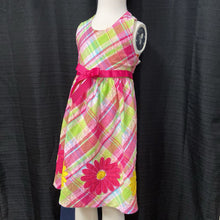 Load image into Gallery viewer, plaid halter dress w/ flowers
