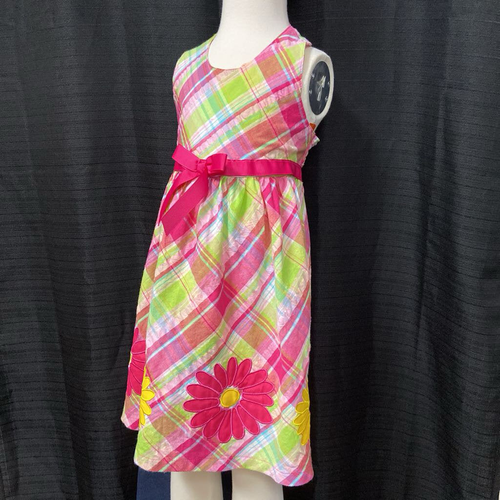 plaid halter dress w/ flowers