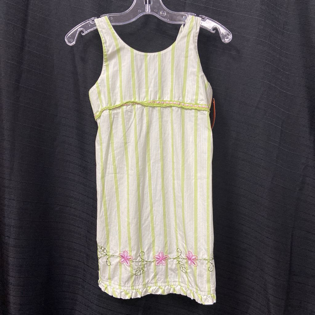 slim strap striped floral sundress