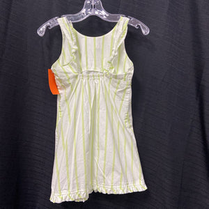 slim strap striped floral sundress