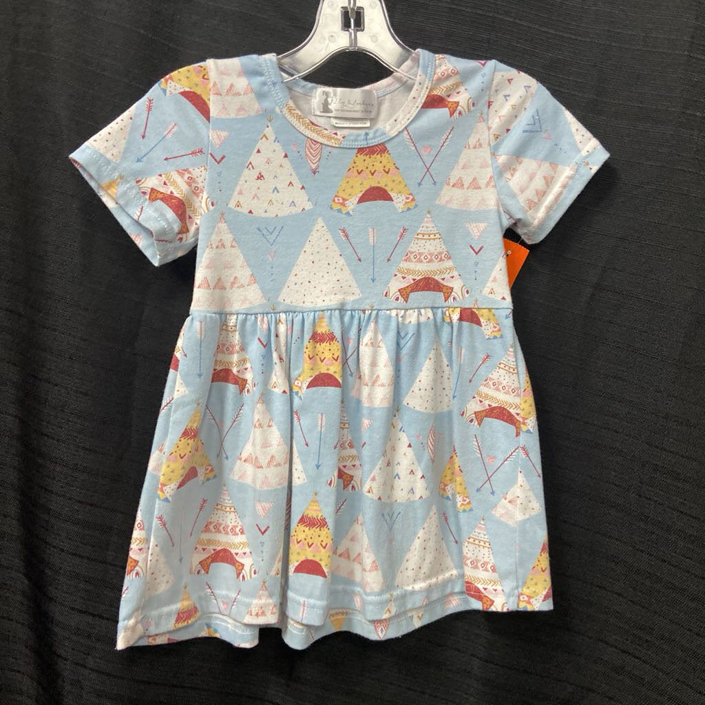 Teepee pattern cotton dress