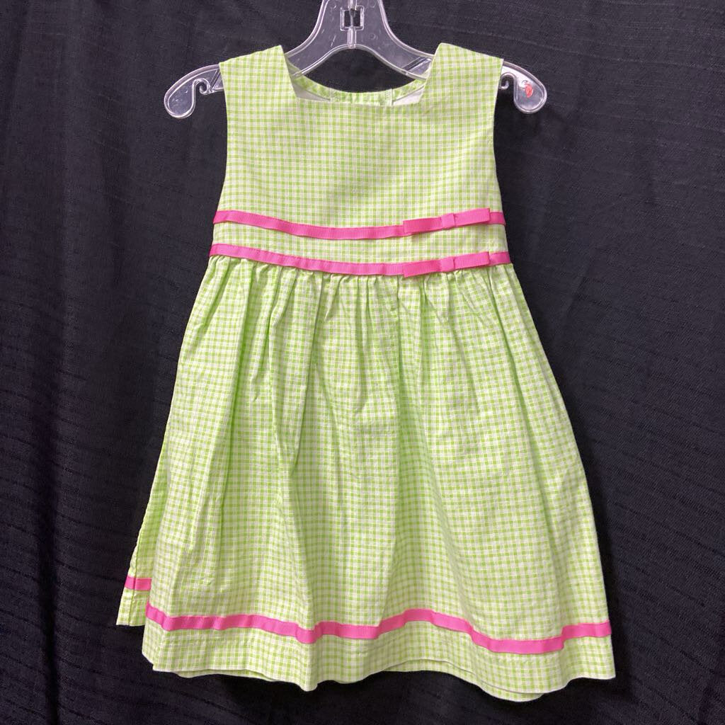 gigham plaid dress w/ bows